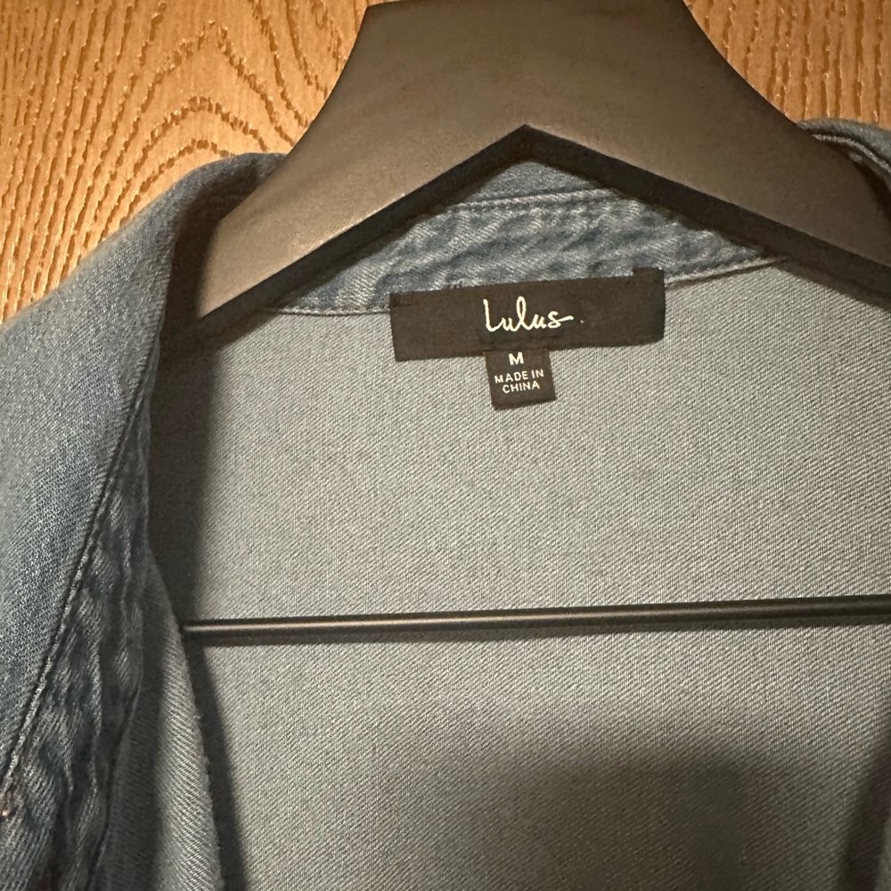 Lulus Always Pristine Medium Blue Chambray Button… - image 6